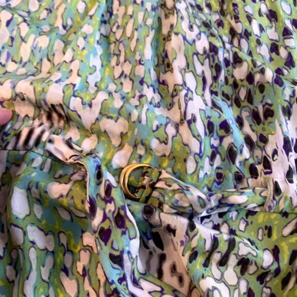 Anthropologie Leifsdottir 'Birch Tree' Green Silk Mini Dress - S - Picture 7 of 13